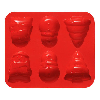 Hallie Red 6 Christmas Theme Silicone Cake Mould