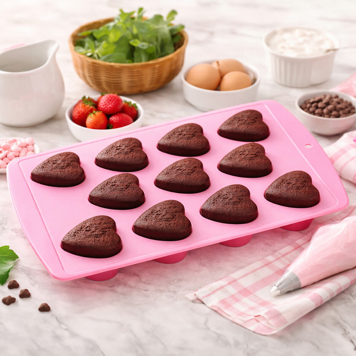 11 Heart Shapes Ice Cube Red Tray | Ice Cube Red TPR