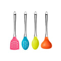 Adrix Assorted Plastic 4 Piece Utensil Set with Clear Handles