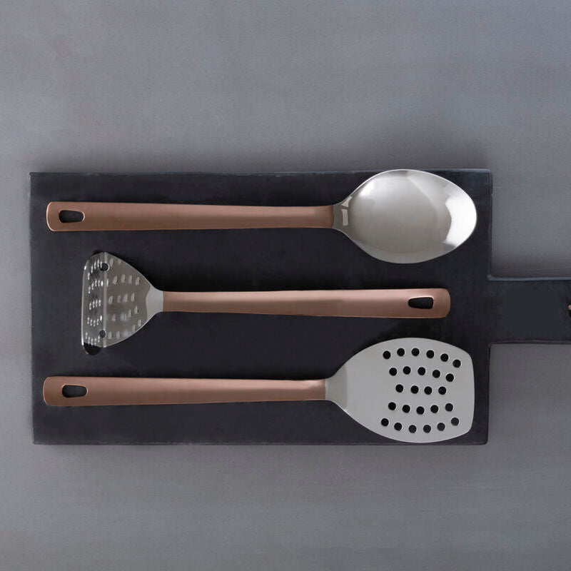 Stainless Steel  Spoon with Copper Finish Handle | Freya