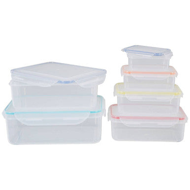 Herrela 6 Piece Rectangular Food Containers with Airtight Lids