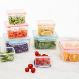 Herrela 4 Piece Square Food Containers with Airtight Lids