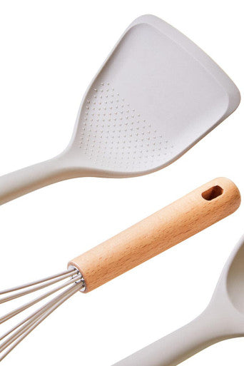 Nova Stone Grey Silicone Head 3 Piece Kitchen Tool Set
