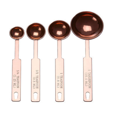 Alchemist Rose Gold Stainless Steel Set of 4 Measuring Spoons