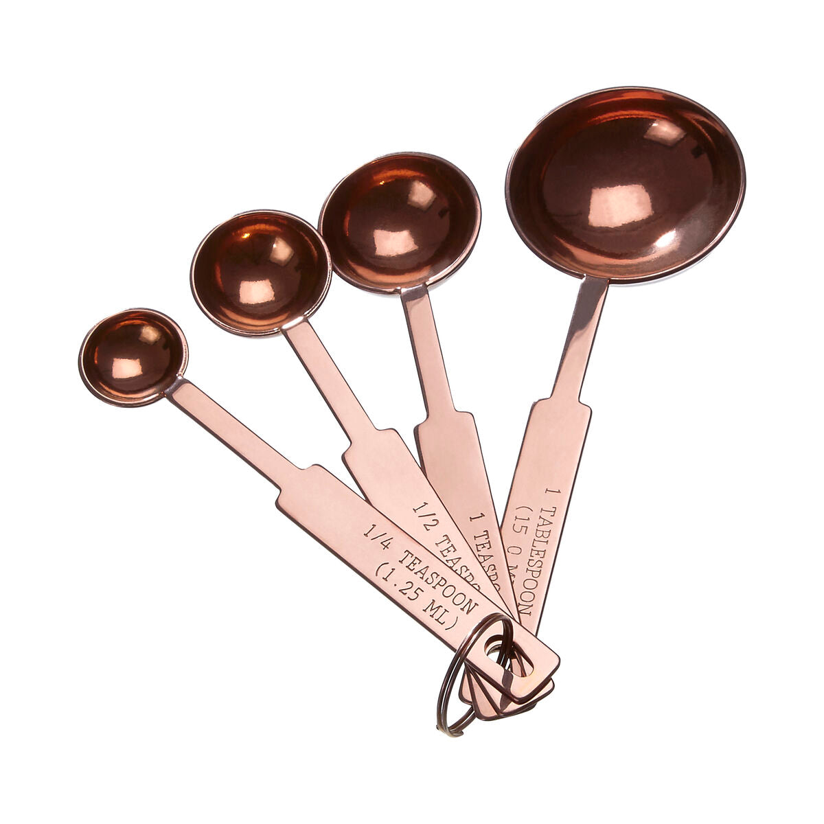 Alchemist Rose Gold Stainless Steel Set of 4 Measuring Spoons