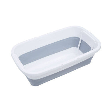 White And Grey Collapsible Basket With Handles | Averill