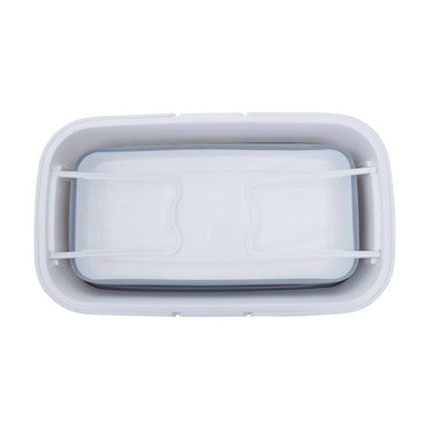 White And Grey Collapsible Basket With Handles | Averill