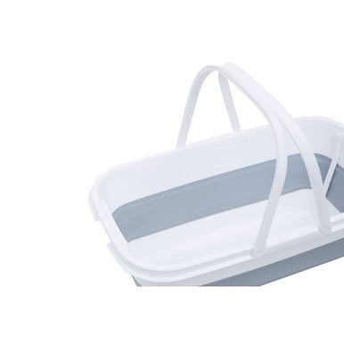 White And Grey Collapsible Basket With Handles | Averill