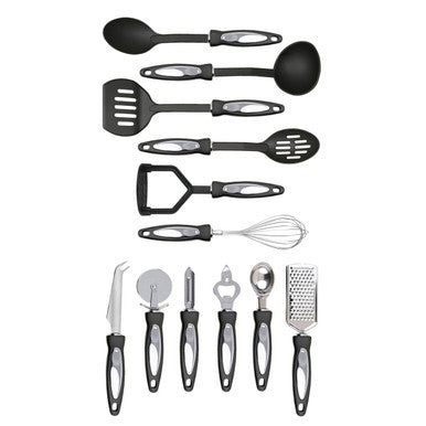 Barron 12 Piece Black and Stainless Steel Gadget Set