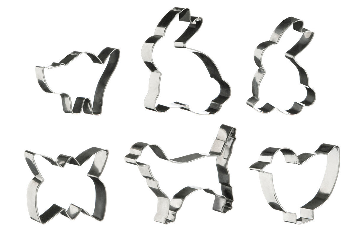 Set of 6 Animal Shape Cookie Cutters | Sucre