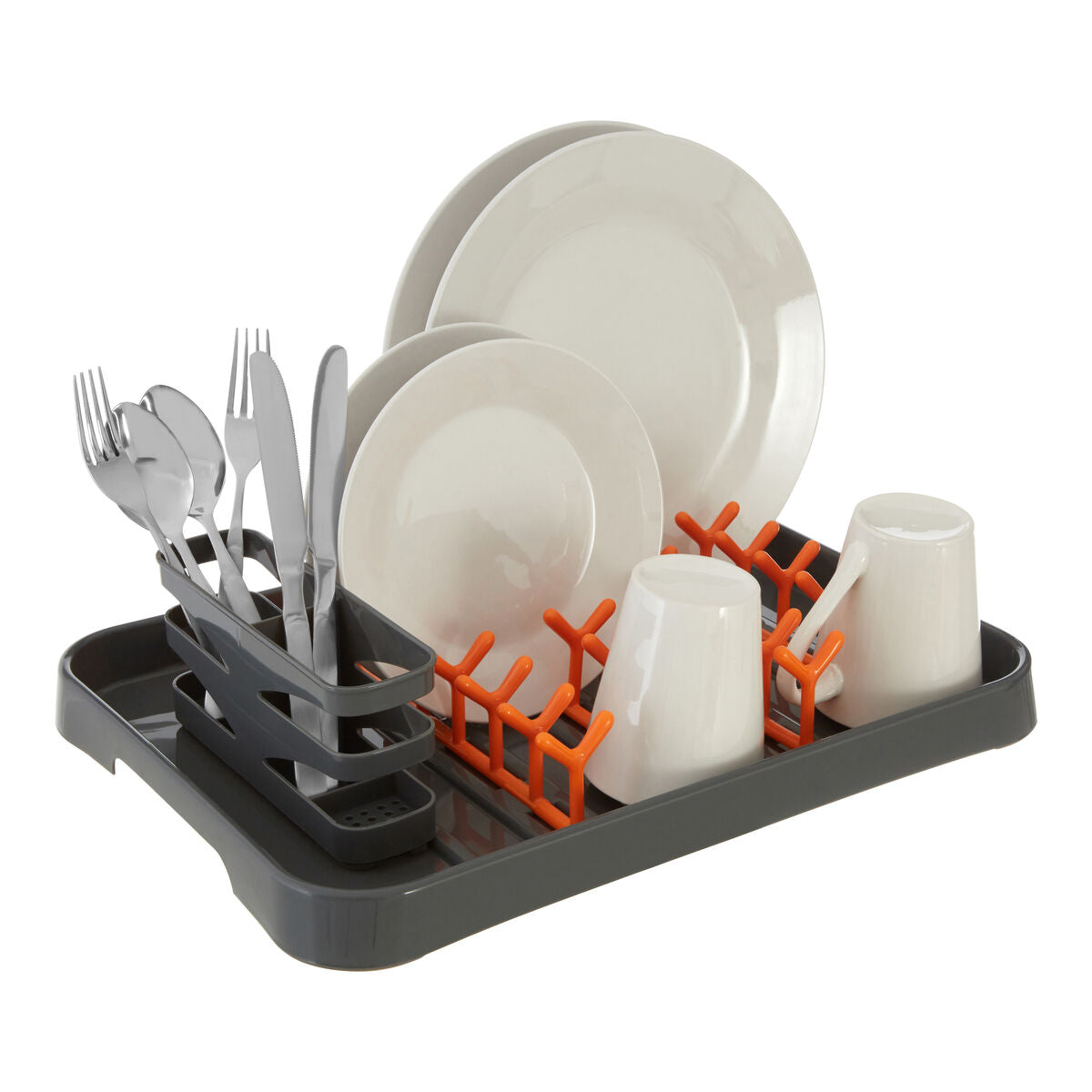 Laurie Grey And Orange Dish Drainer