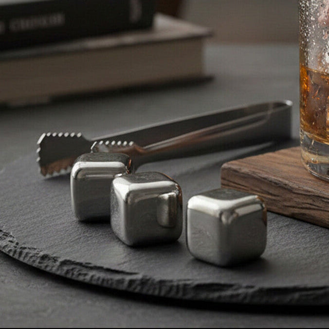 Patrin Set Of 4 Stainless Steel Whisky Stones