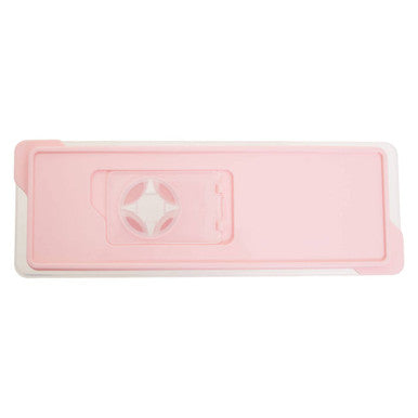 Arctic Pink Plastic Ice Cube Tray with Lid Makes 12 Cubes