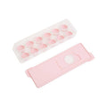 Arctic Pink Plastic Ice Cube Tray with Lid Makes 12 Cubes