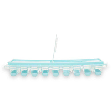 Arctic Green Plastic Ice Cube Tray with Lid Makes 12 Cubes