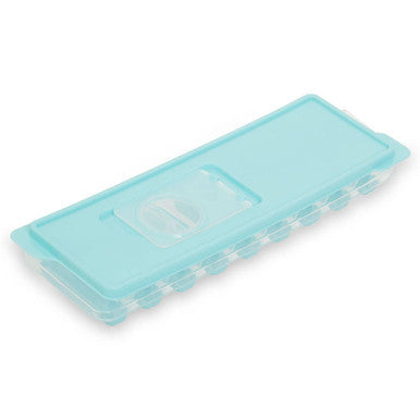 Arctic Green Plastic Ice Cube Tray with Lid Makes 12 Cubes