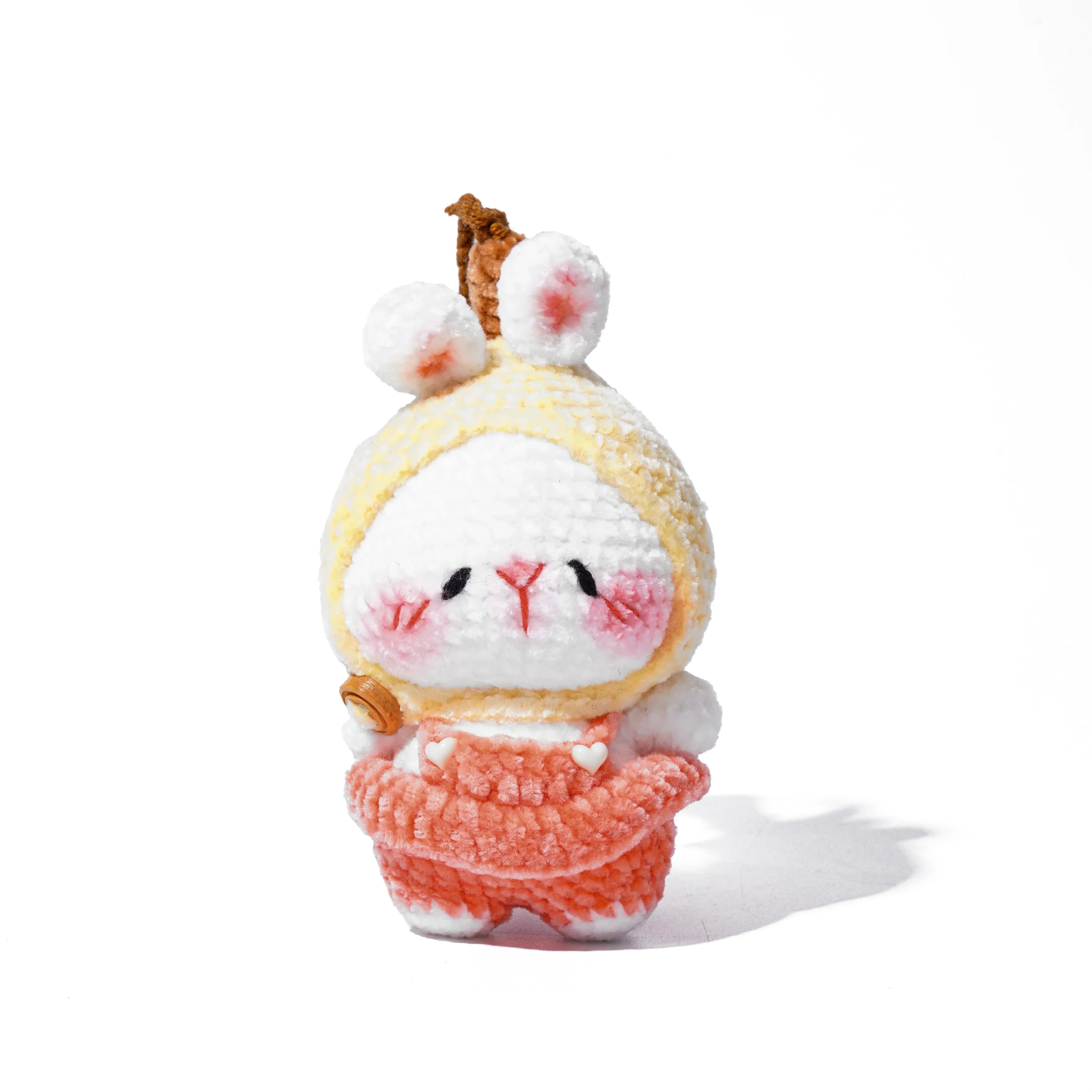 Peachelle Peach Bunny Bag Charm