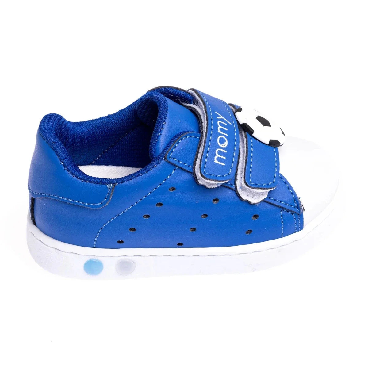 Football Print Faux Leather First Walker Baby Shoes