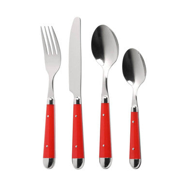 Brasserie 16 Piece Red Cutlery Set