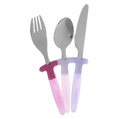 Kai Children's 3 Piece Pink Cutlery Set