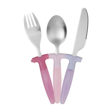 Kai Children's 3 Piece Pink Cutlery Set
