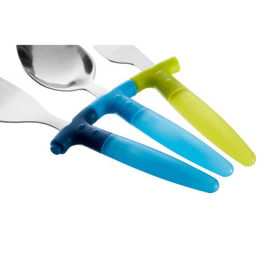 Kai Children's 3 Piece Blue and Yellow Cutlery Set