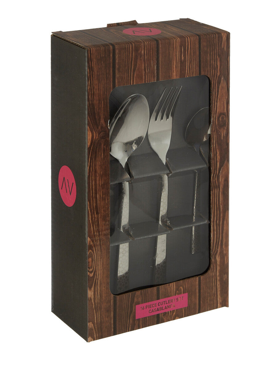 Avie Casablanca 16 Piece Stainless Steel Cutlery Set