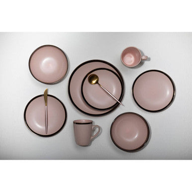 16 Piece Pink and Gold Finish Cutlery Set | Avie