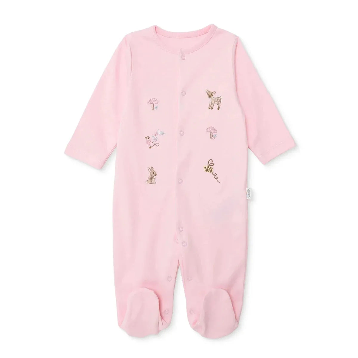 Bebetto Animal Print Long Sleeve Interlock Baby Sleepsuit with Feet (Newborn to 6-9 Months)