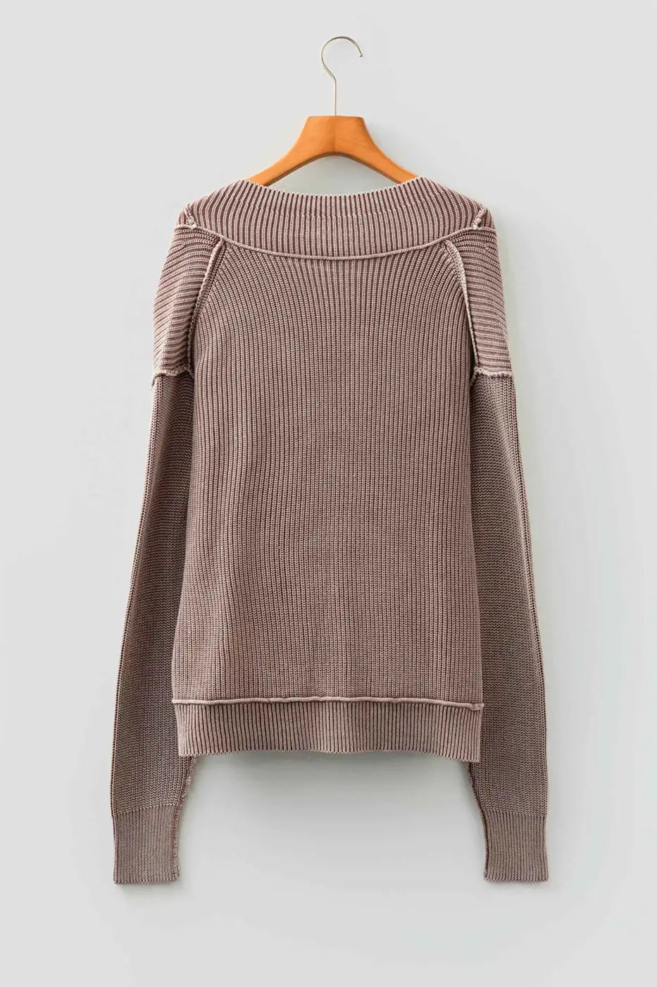 Stonewash Patchwork Knit Open Cardigan Women UK