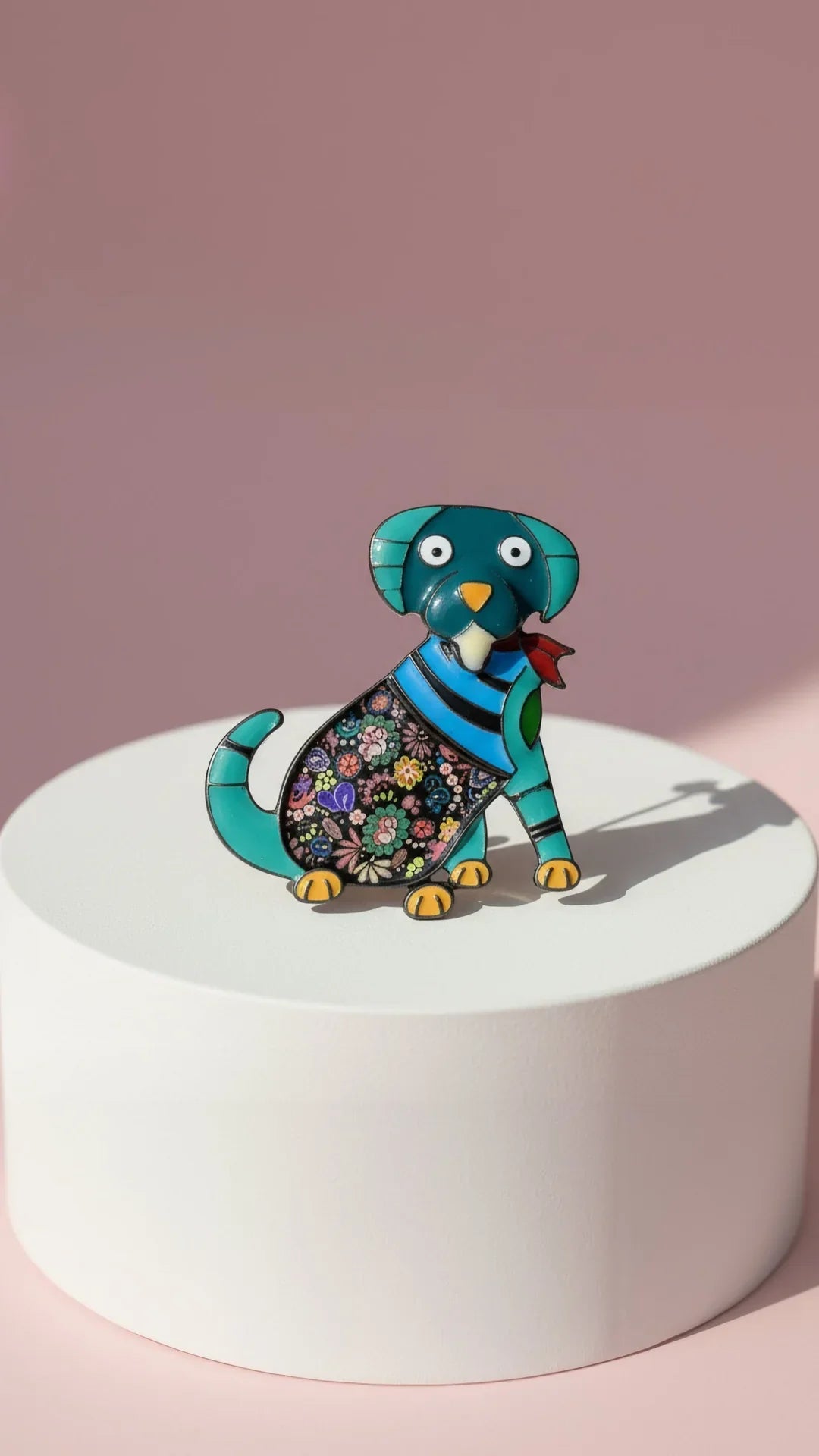 Acrylic Dog With Outfit Magnetic Brooch