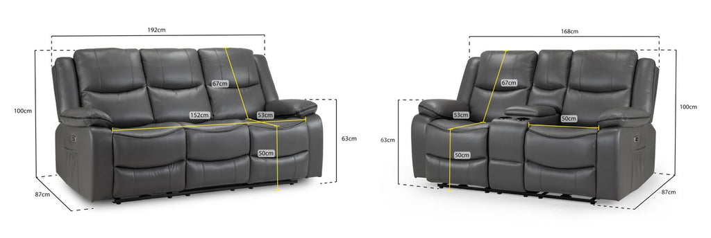 Harald  Electric Recliner Sofa Set: Luxurious 3+2 Seater for Ultimate Comfort