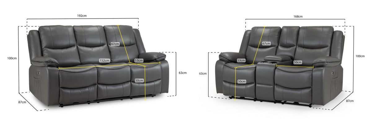 Harald  Electric Recliner Sofa Set: Luxurious 3+2 Seater for Ultimate Comfort
