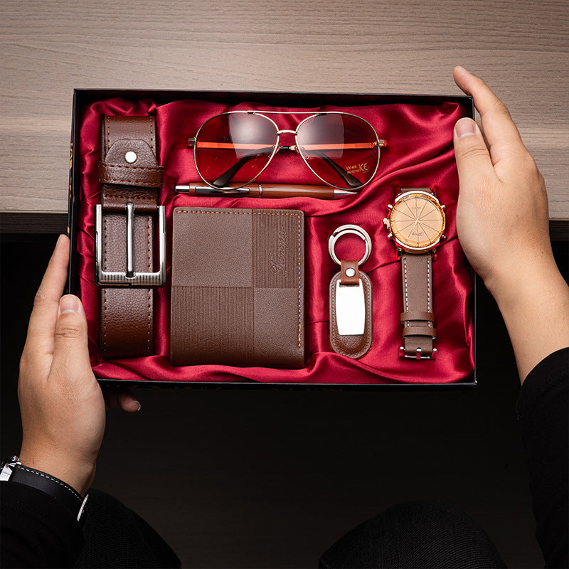 Cross-Border Men's Gift Business Gift Suit Belt Wallet For Boyfriend Valentine's Day Christmas Gift