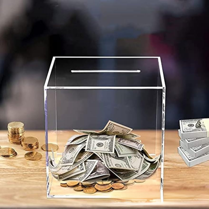 Coin Bank Only-in-no-out Savings Transparent