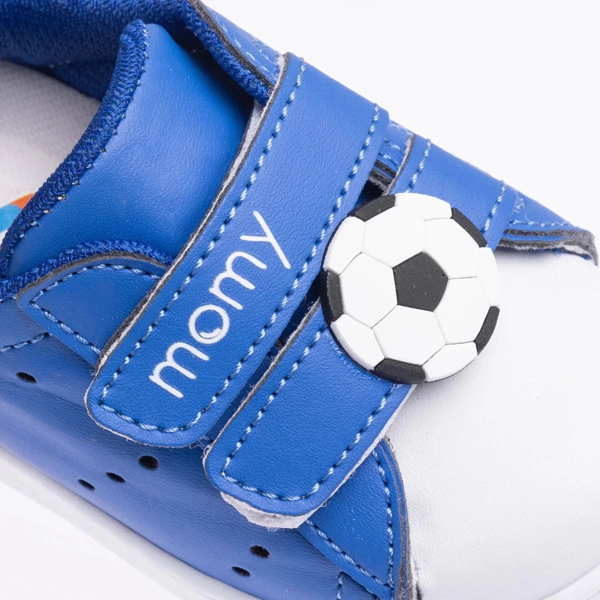 Football Print Faux Leather First Walker Baby Shoes