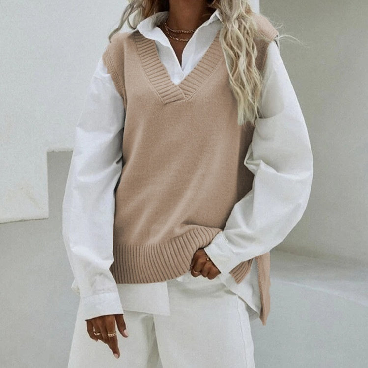 New Style Sleeveless Knitted Vest For Women