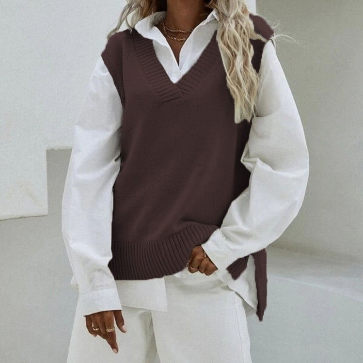 New Style Sleeveless Knitted Vest For Women