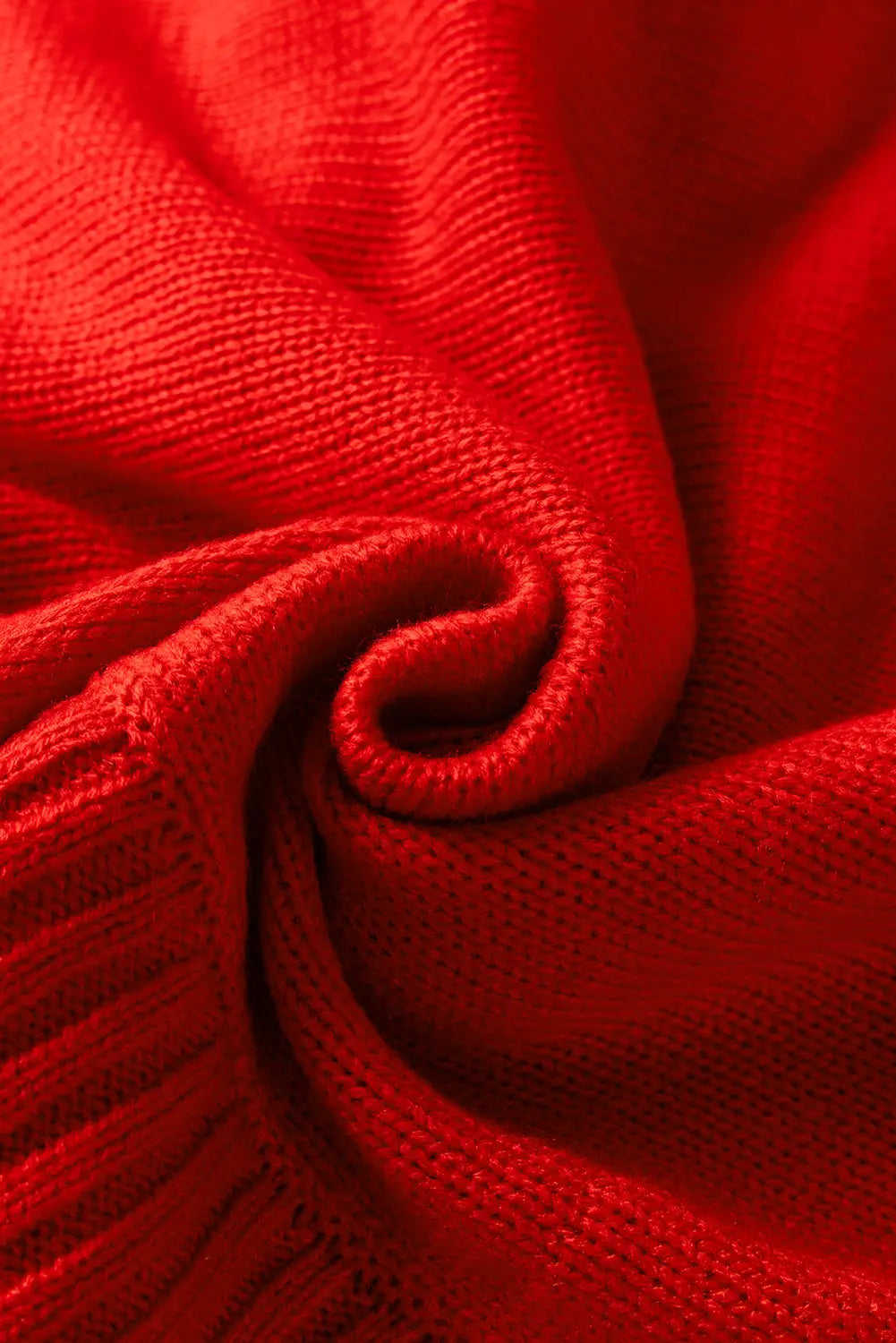 Fiery Red High Neck Sweater for a Stylish Christmas