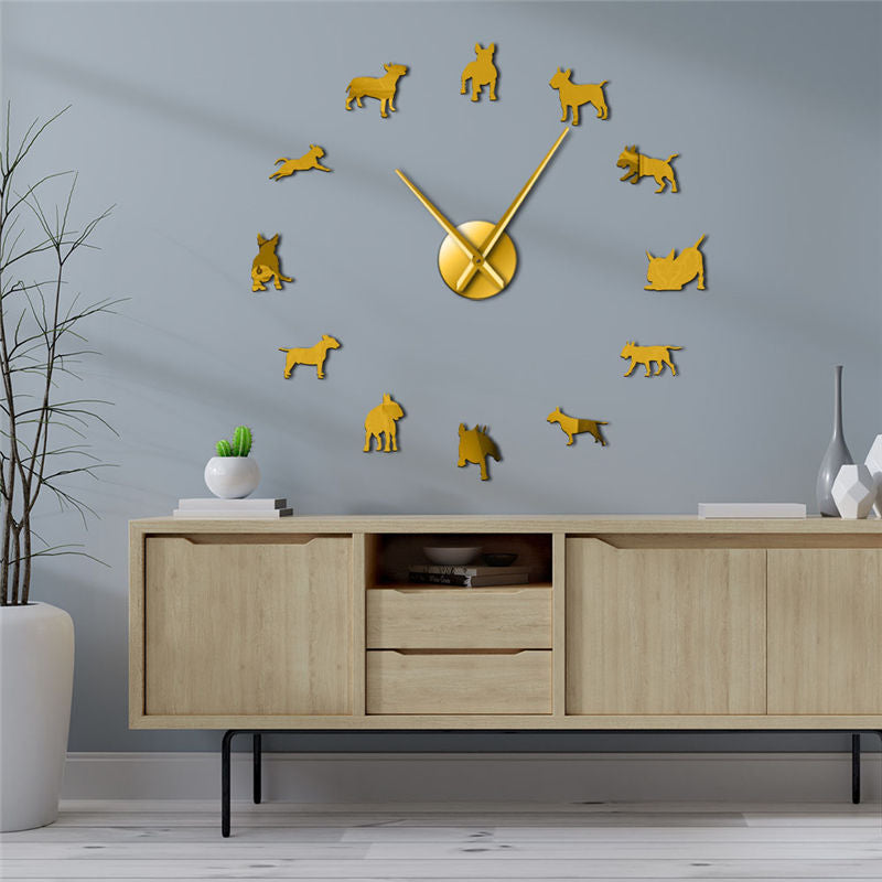 Modern 3D DIY Large Wall Clock - Luxury Acrylic Mirror Quartz Silent Home Decor for Living Room & Bedroom
