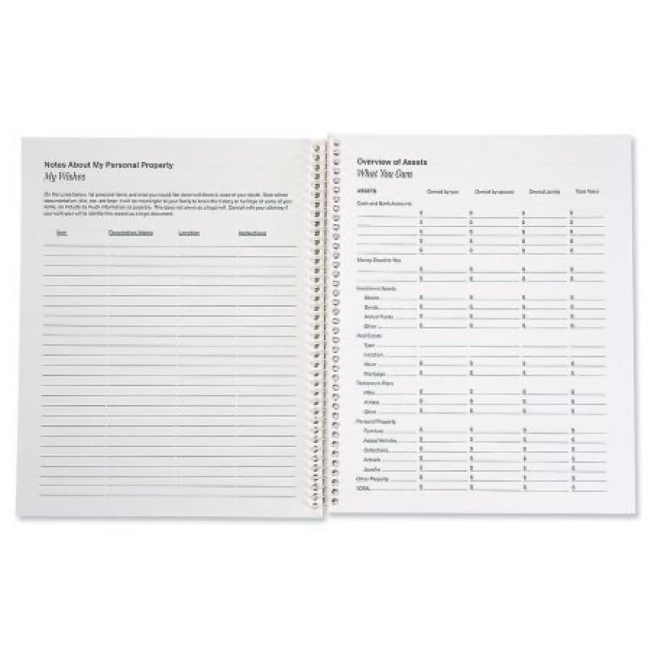 End Of Life Planner Emergency Loose-leaf Binder