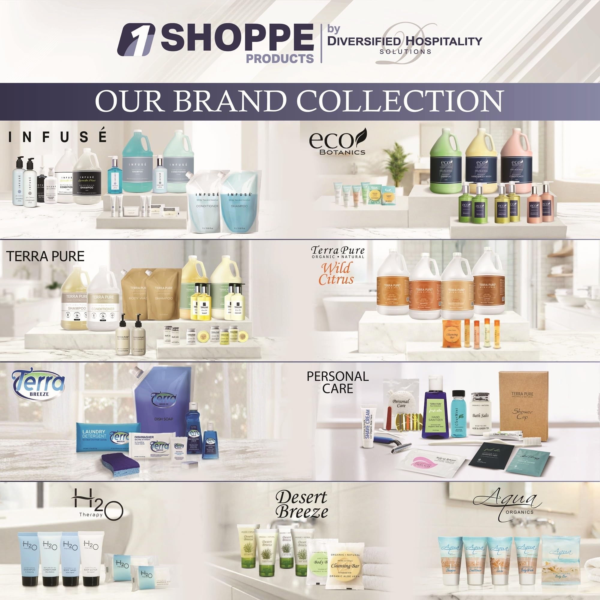 Aqua Organics Hotel Soaps & Toiletries Bulk Set | 1-Shoppe All-in-Kit | Travel-Size 75 Pieces