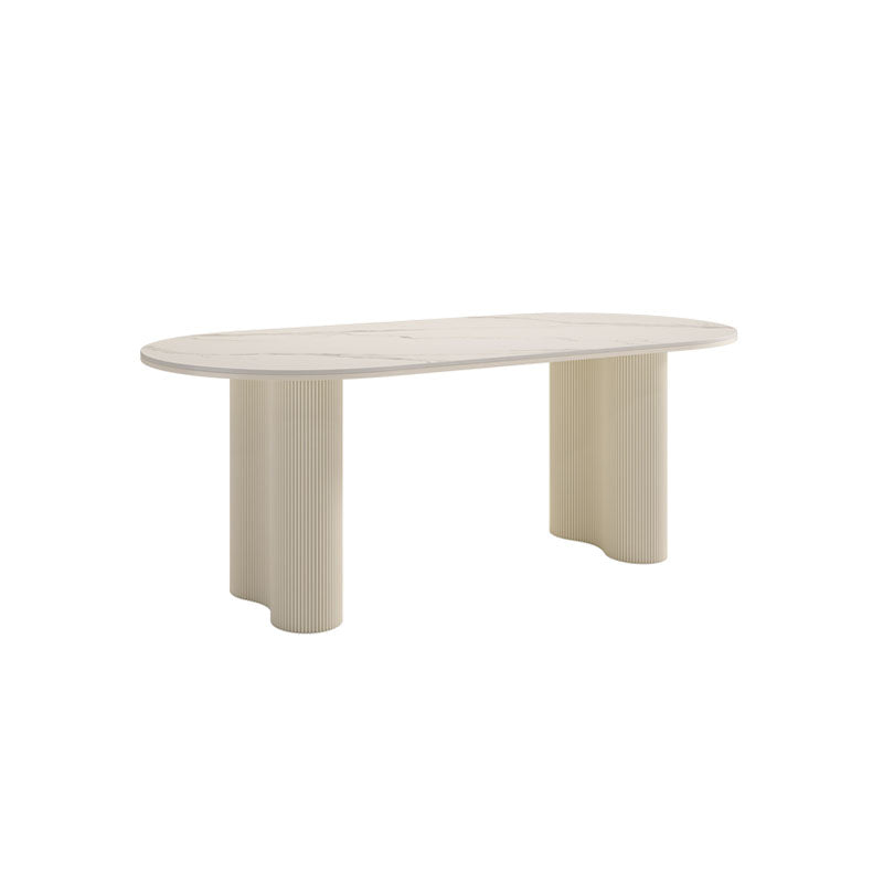 Peru Oval Dining Table, White