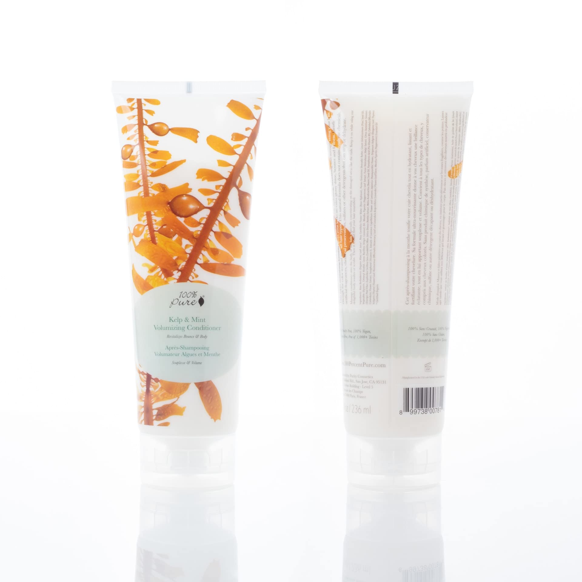 100% PURE Kelp & Mint Volumizing Conditioner — Deep Hydration & Shine