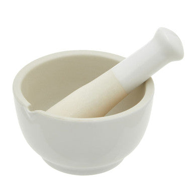 From Scratch White Marble Medium Mortar and Pestle