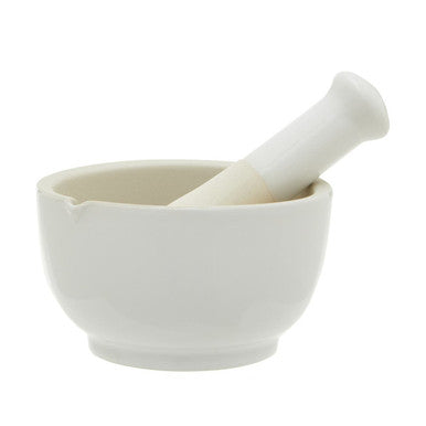From Scratch White Marble Medium Mortar and Pestle