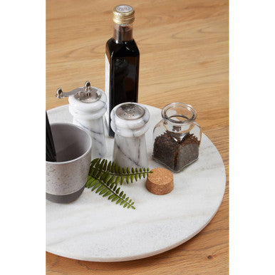 Salerno White Marble Salt & Pepper Set