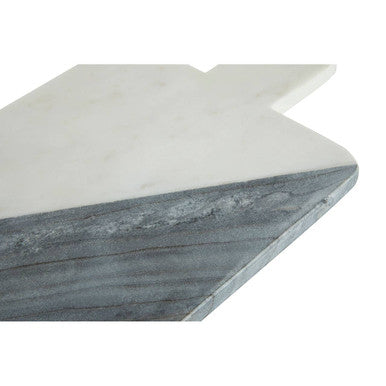 Bulgari White and Grey Marble Paddle Chopping and Serving Board