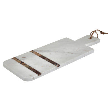 Annika White and Brown Marble Paddle Board with Brown Forest Detail