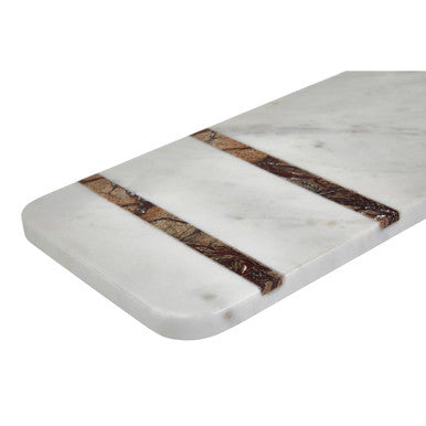 Annika White and Brown Marble Paddle Board with Brown Forest Detail
